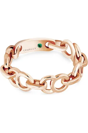 COURBET 18kt recycled rose gold Celeste chain ring
