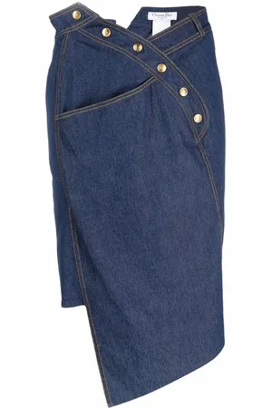 Dior 2000s asymmetric denim skirt