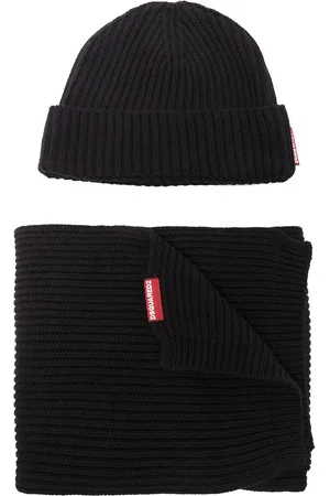 Dsquared2 Knitted beanie hat and scarf set