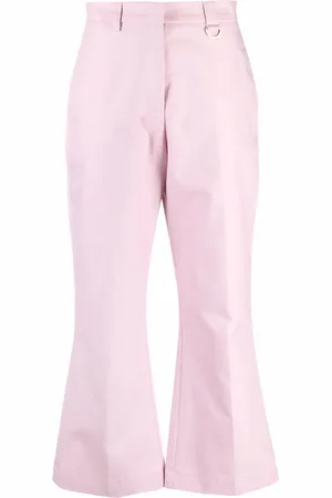 Msgm Pressed-crease cotton tailored trousers