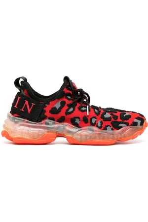 Philipp Plein Animal print knit sneakers