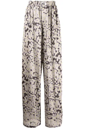 Natasha Zinko Daisy-print wide-leg trousers