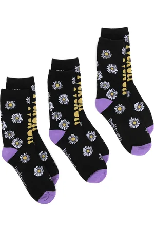 Natasha Zinko Slogan-floral knit socks