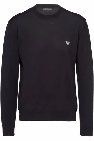 Prada Logo-embroidered wool jumper