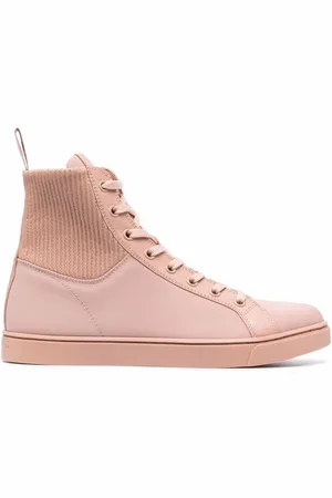 Gianvito Rossi Knit-panelled high-top sneakers