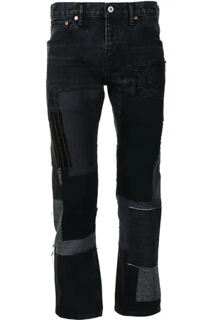 JUNYA WATANABE Patchwork-design cropped jeans