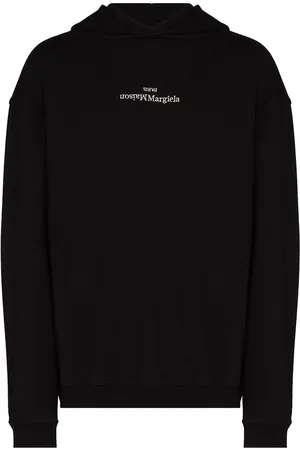 Maison Margiela Logo-embroidered cotton hoodie
