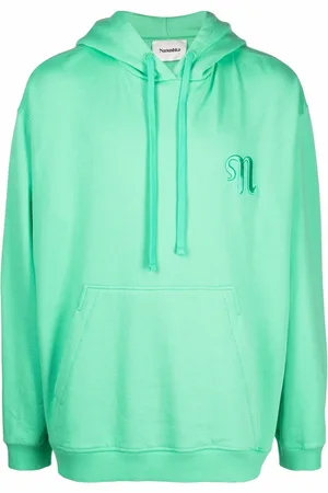 Nanushka Logo drawstring organic cotton hoodie