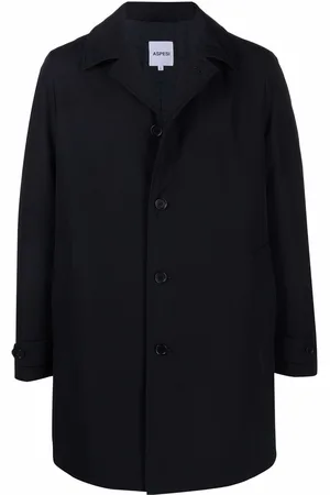 Aspesi Single-breasted cotton-blend coat