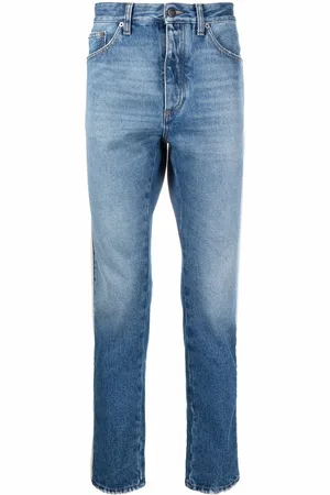 Palm Angels Side-stripe straight-leg jeans