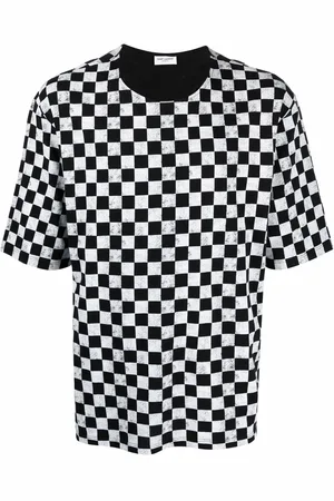 Saint Laurent Check-print T-shirt