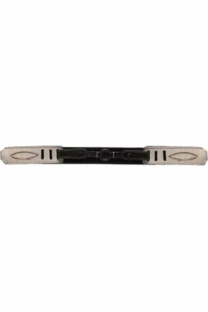 Gianfranco Ferré 1990s contrast stitching leather skinny belt