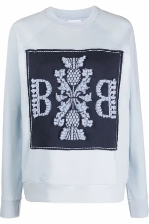 Barrie Embroidered panelled sweatshirt