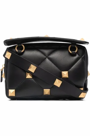 VALENTINO GARAVANI Roman Stud diamond-quilted clutch bag