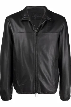 Emporio Armani Zipped leather jacket