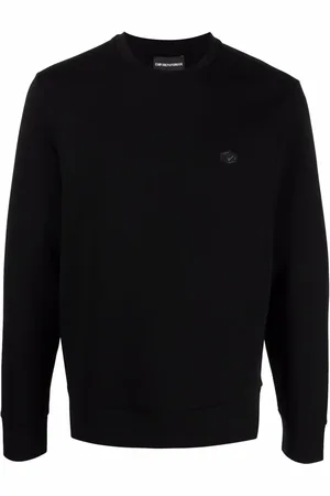 Emporio Armani Logo-patch crew-neck sweatshirt