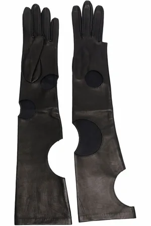 Manokhi Cut out-detail leather gloves