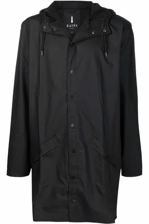 Rains Press-stud hooded raincoat