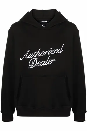 JUST DON Authorized Dealer slogan-print cotton hoodie