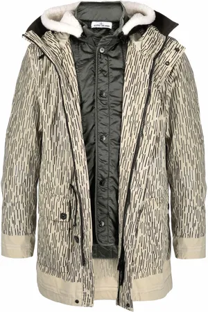 Stone Island Rain Camo print layered parka