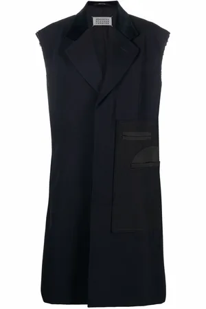 Maison Margiela Sleeveless raw-cut coat