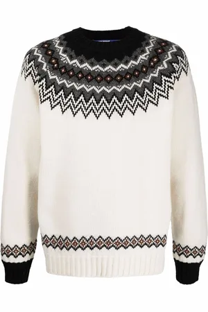 JUNYA WATANABE Fair isle intarsia-knit wool jumper