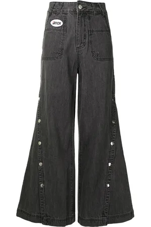 Ground Zero Button-leg flared jeans