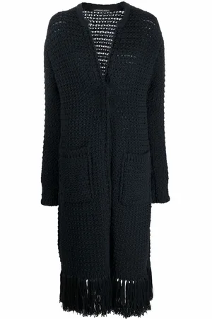 ANTONINO VALENTI Chunky-knit frayed-edge cardi-coat