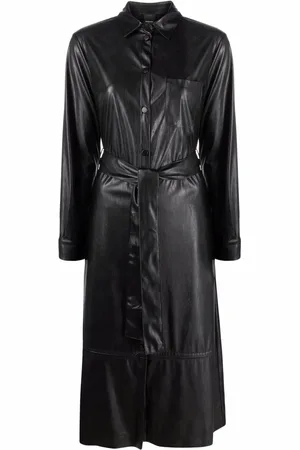 Pinko Maris faux-leather belted dress