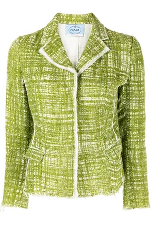 Prada 1996 woven plaid blazer