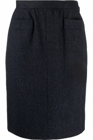 Saint Laurent 1980s high-waisted straight skirt