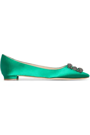 Manolo Blahnik Hangisi appliqué flat pumps