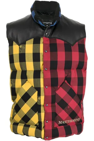 MASTERMIND JAPAN Check-print padded gillet