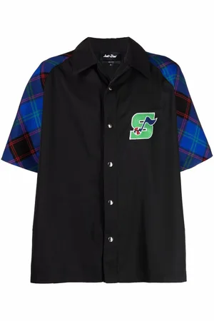 JUST DON Colour-block short-sleeved shirt