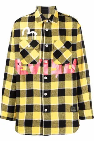 Evisu X Sfera Ebbasta check-print cotton shirt