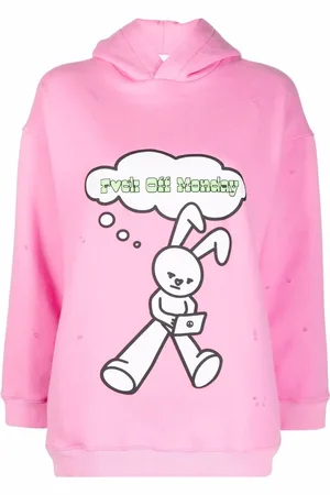 Natasha Zinko Rabbit-print long-sleeved hoodie