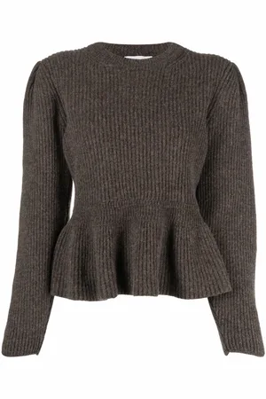 LEMAIRE Ribbed-knit peplum-hem jumper