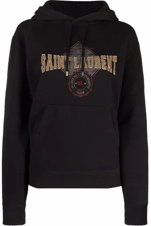Saint Laurent Empiecement logo hoodie