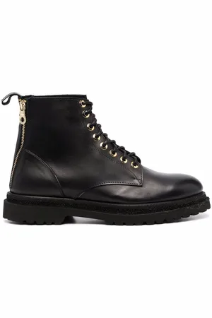 Giuliano Galiano Zipped lace-up leather boots