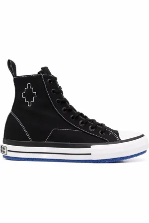 MARCELO BURLON Embroidered cross high vulcanized sneakers