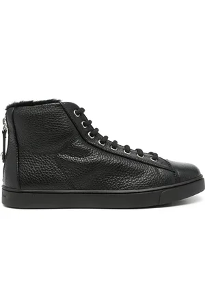 Gianvito Rossi Pebbled high-top sneakers
