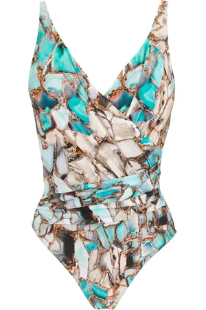 Lygia & Nanny Maisa marble-print swimsuit