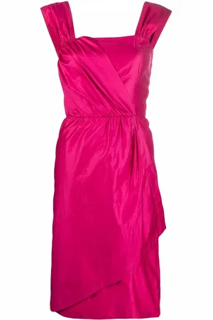 Saint Laurent 1990 wrap-detail satin dress