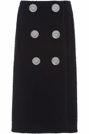 Prada Button-detail midi skirt
