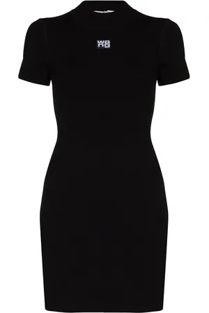 Alexander Wang Logo-print fitted mini dress