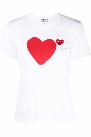 Comme des Garçons Signature heart logo-patch T-shirt