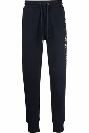 Tommy Hilfiger Logo-embroidered drawstring cotton track pants