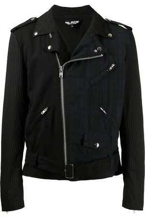 Comme des Garçons Tartan check pattern biker jacket