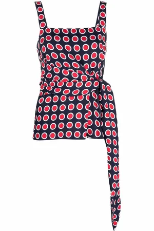 Moschino Polka-dot belted tank top