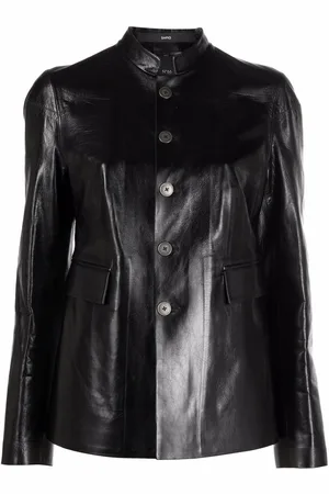 SAPIO Single-breasted leather jacket